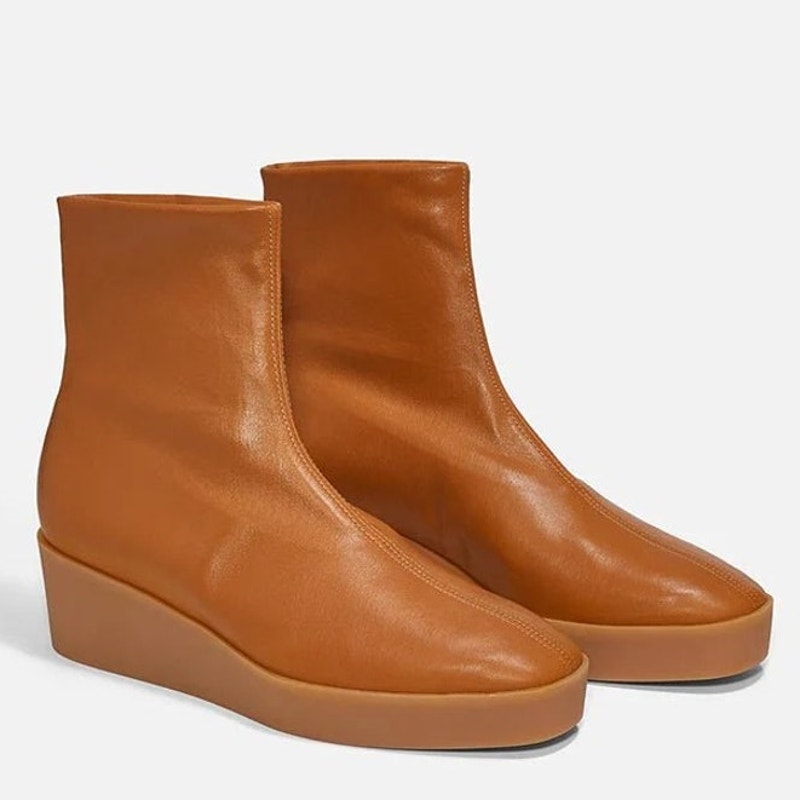 Clergerie Paris Lexa Stretch Ankle Boots Square Toe Leather Going Out Fall 6.5